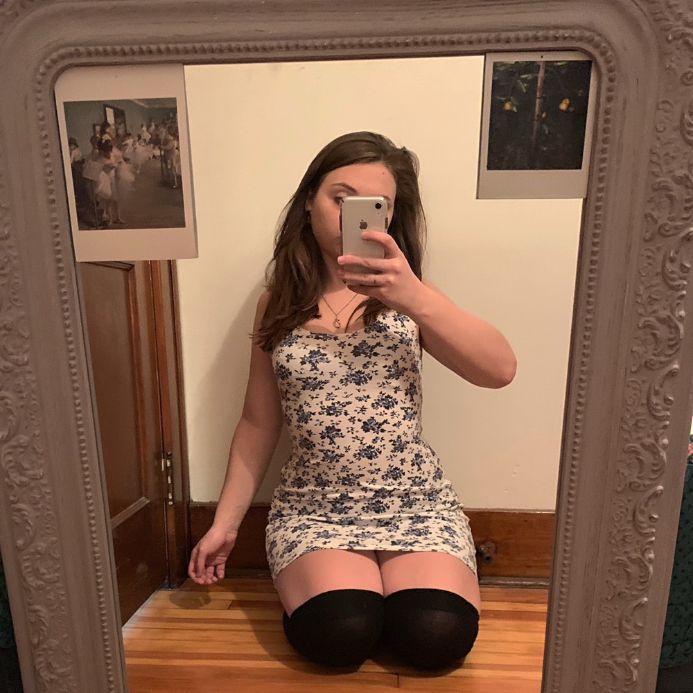Vintage floral dress, size medium